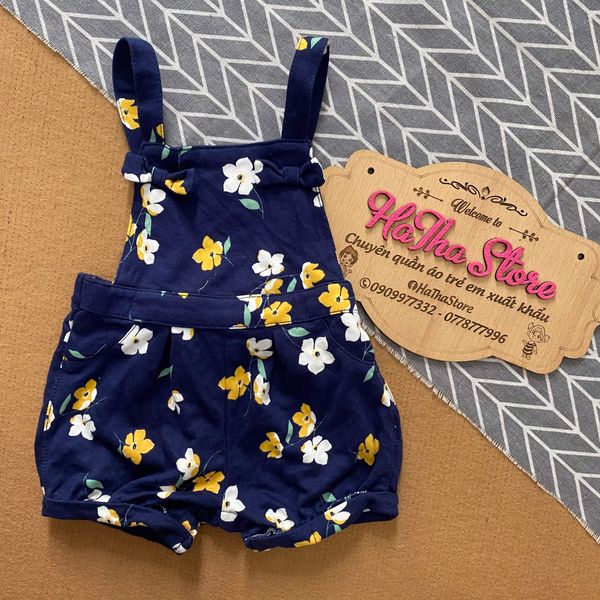  Yếm đùi CARTER xanh đen hoa bé gái 