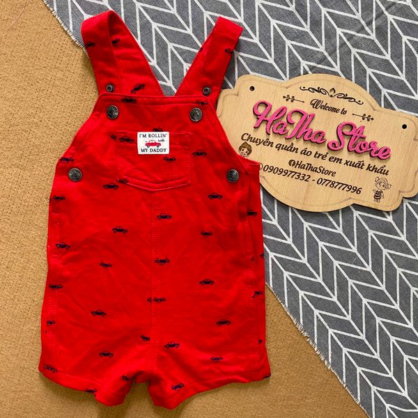  Yếm đùi CARTER đỏ xe bé trai 