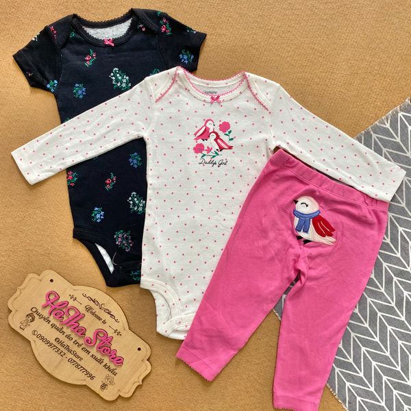  Set 3 CARTER dài con chim cho bé gái 