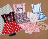  Set yếm váy Disney đỏ Mickey bé gái 
