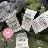  Set Bodysuit & Quần đen sọc trắng bé trai 