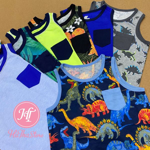  (SIZE 2Y) Áo thun ba lỗ Place xám bé trai 