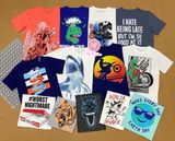  (X) (SIZE 5Y) Áo thun Place xanh Dad knows everything bé trai 