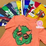  (X) Áo thun Place xanh đậm số bé trai 