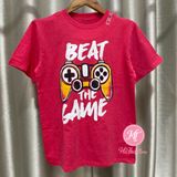 (X) (SIZE 12Y) Áo thun Place đỏ hồng beat the game bé trai 