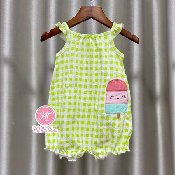  (X) Body đùi Carter dây xanh kem bé gái 