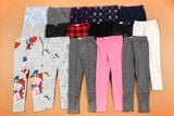  (x) Quần legging thun G4P xanh đen tim đỏ bé gái 