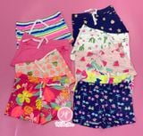  Quần short thun Carter sọc trái tim bé gái 