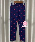  (x) Quần legging thun G4P xanh đen tim đỏ bé gái 