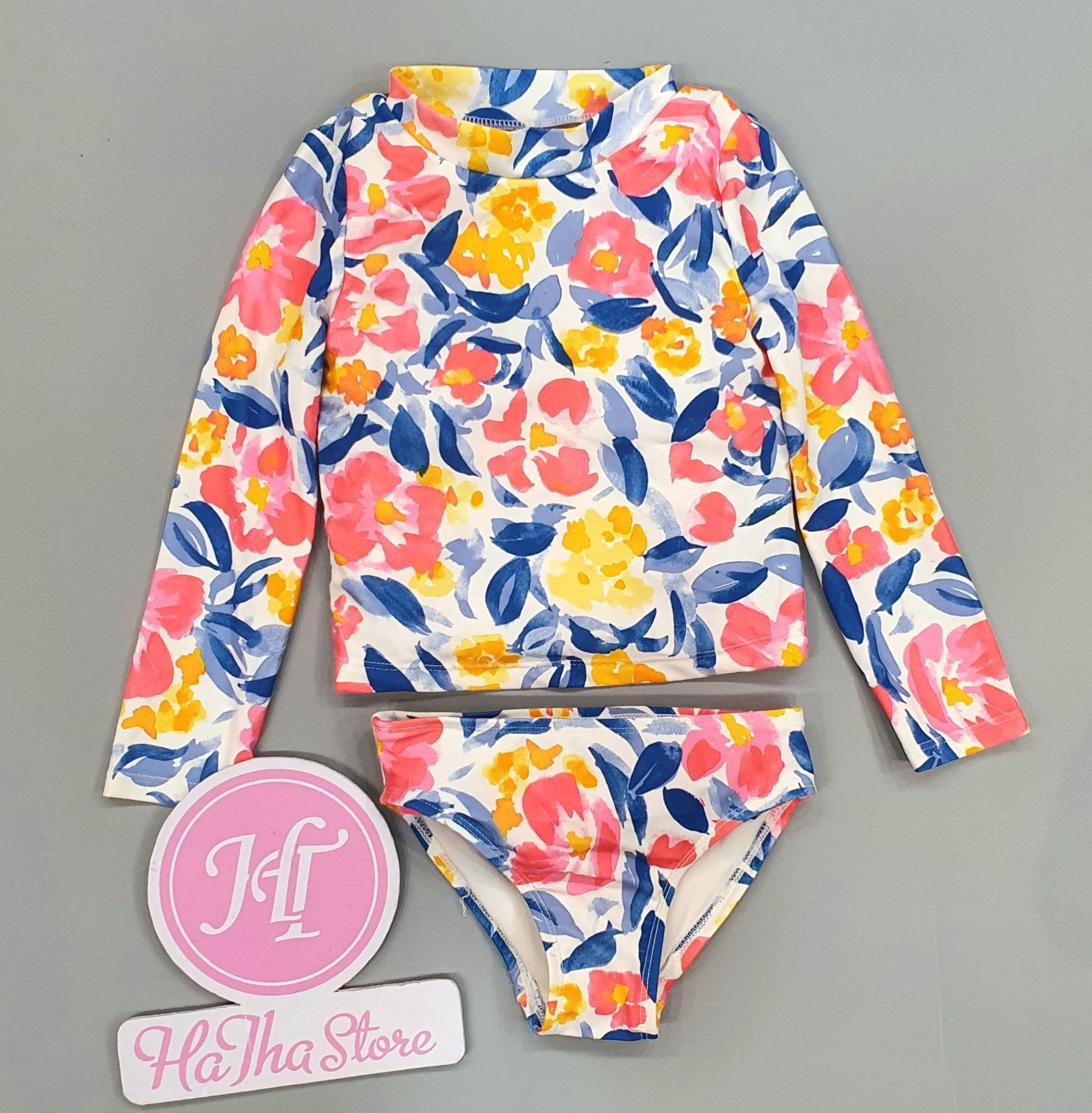  Bộ bơi Carter hoa xanh hồng bé gái 