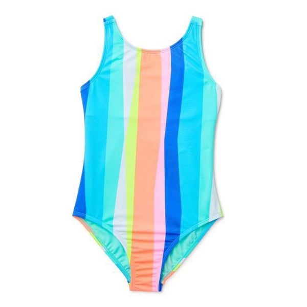  (X) (Size 5y) Bộ bơi sọc bé gái 