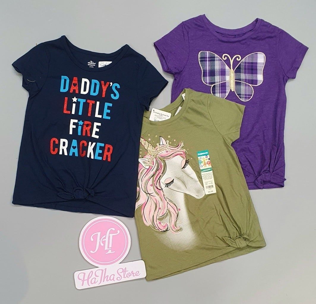  (xx) (SIZE 5Y) Áo thun Place, Garanimals cho bé gái 