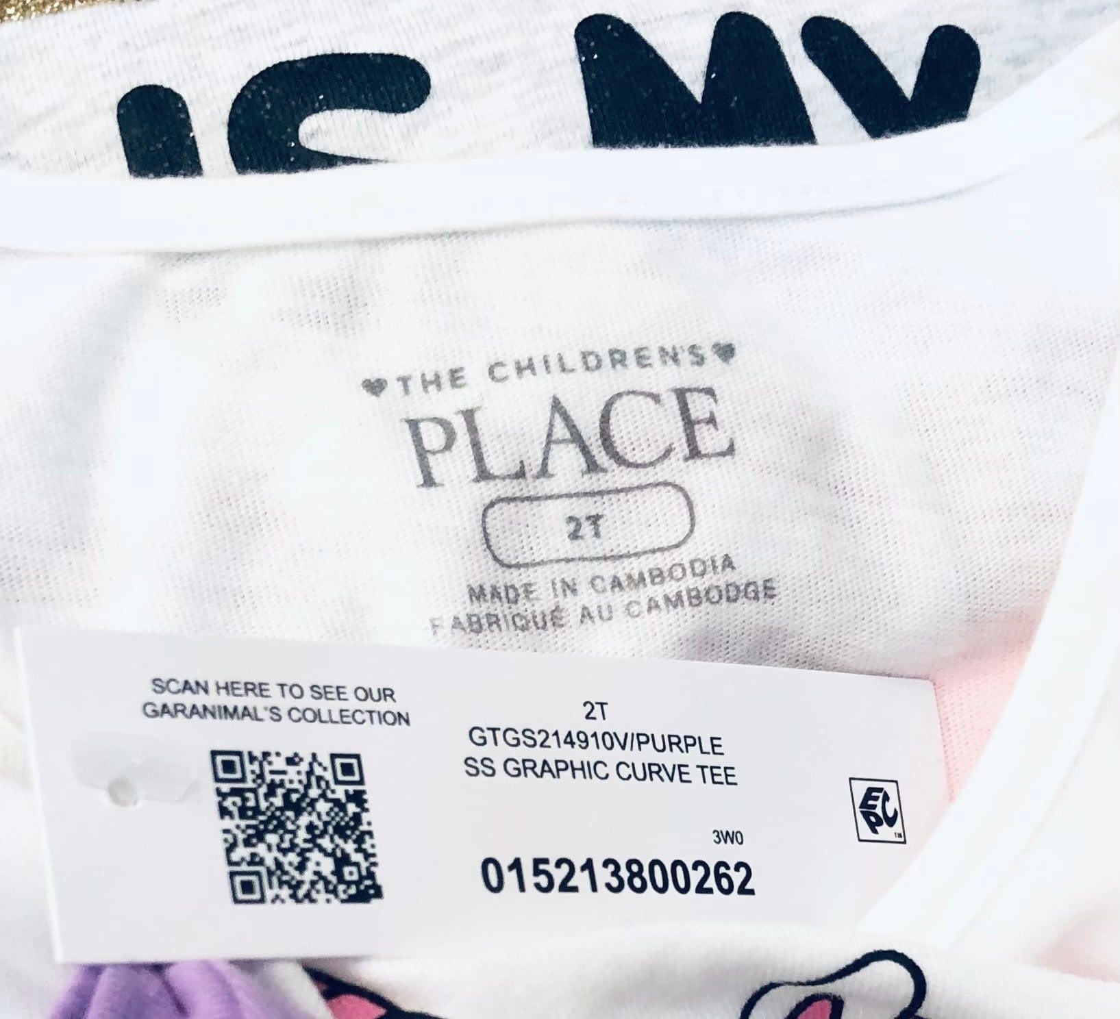  (xx) (SIZE 5Y) Áo thun Place, Garanimals cho bé gái 