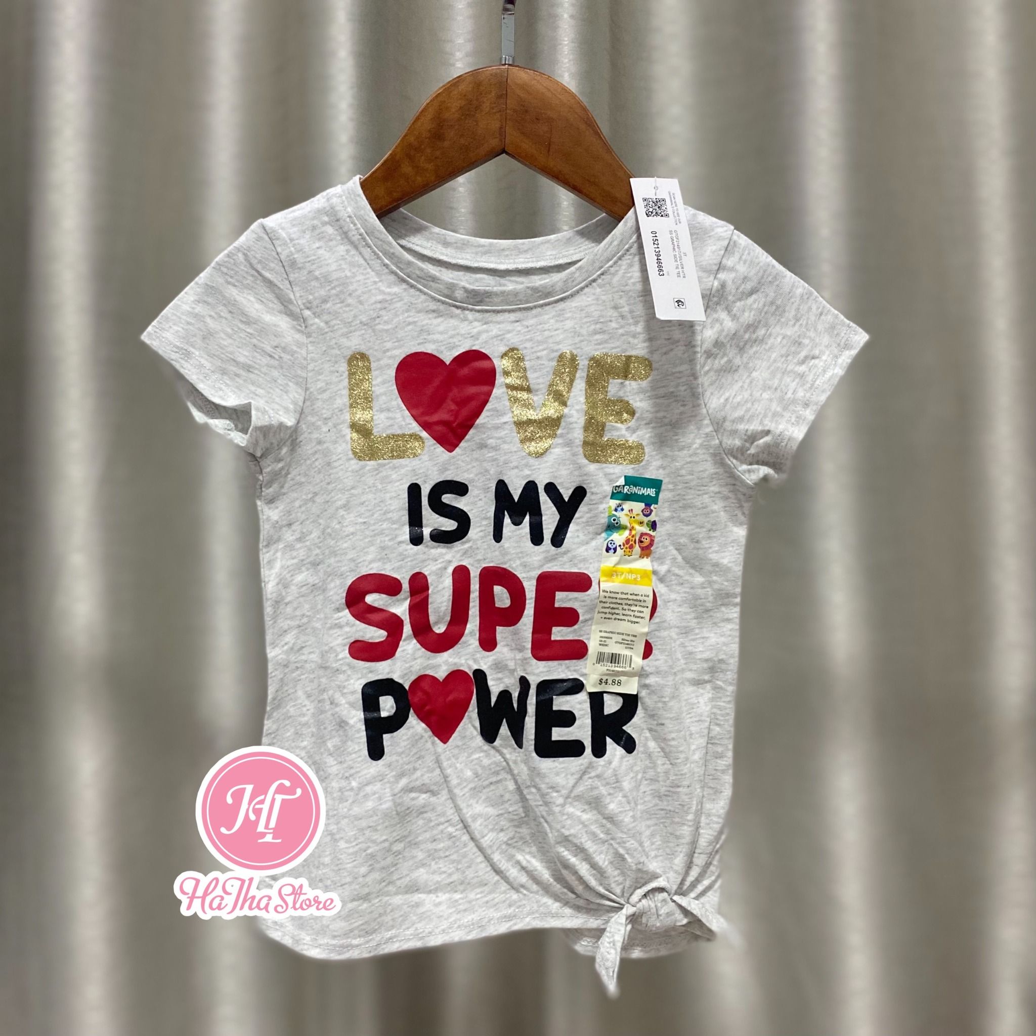  (x) (Size 4Y) Áo thun Place, Garanimals cho bé gái 