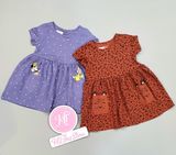  (x) Đầm thun Jumping Beans tím chấm bi bé gái 