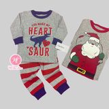  (X) (Size 6-9m) Đồ bộ dài phôm ôm Carter xám khủng long bé trai 