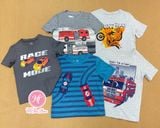  (12M&5Y) Áo thun C4RTER xanh xe bé trai 