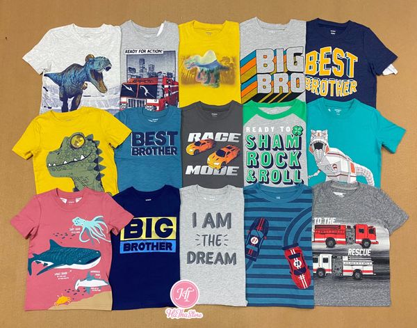  (2Y) Áo thun C4RTER trắng raised by strong bé trai 