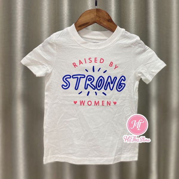  (2Y) Áo thun C4RTER trắng raised by strong bé trai 