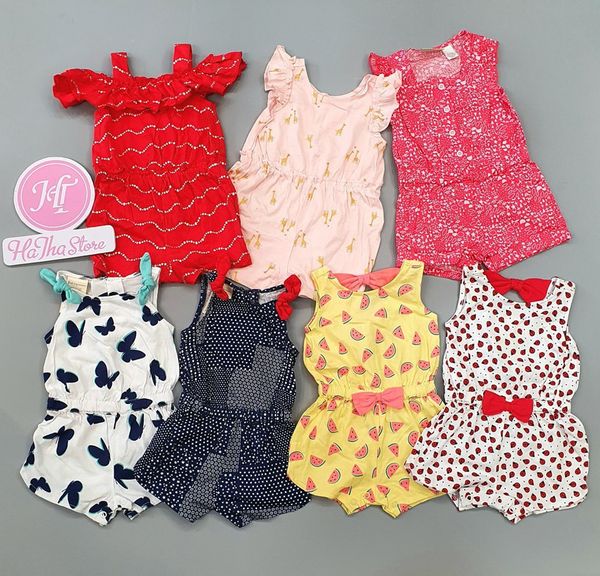  (Size 12m) Body đùi trái tim đỏ đen bé gái 