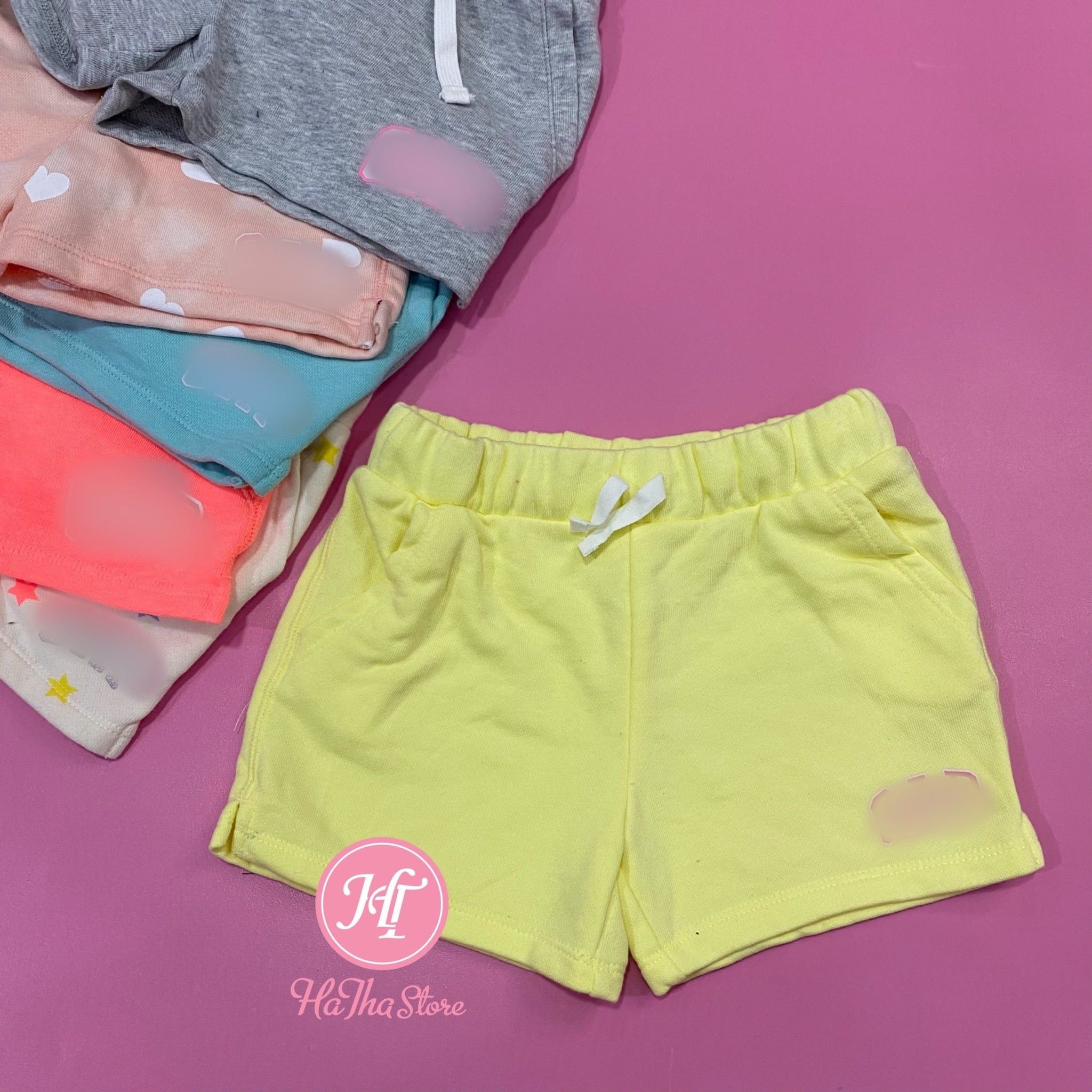  Quần short thun G4P vàng bé gái 