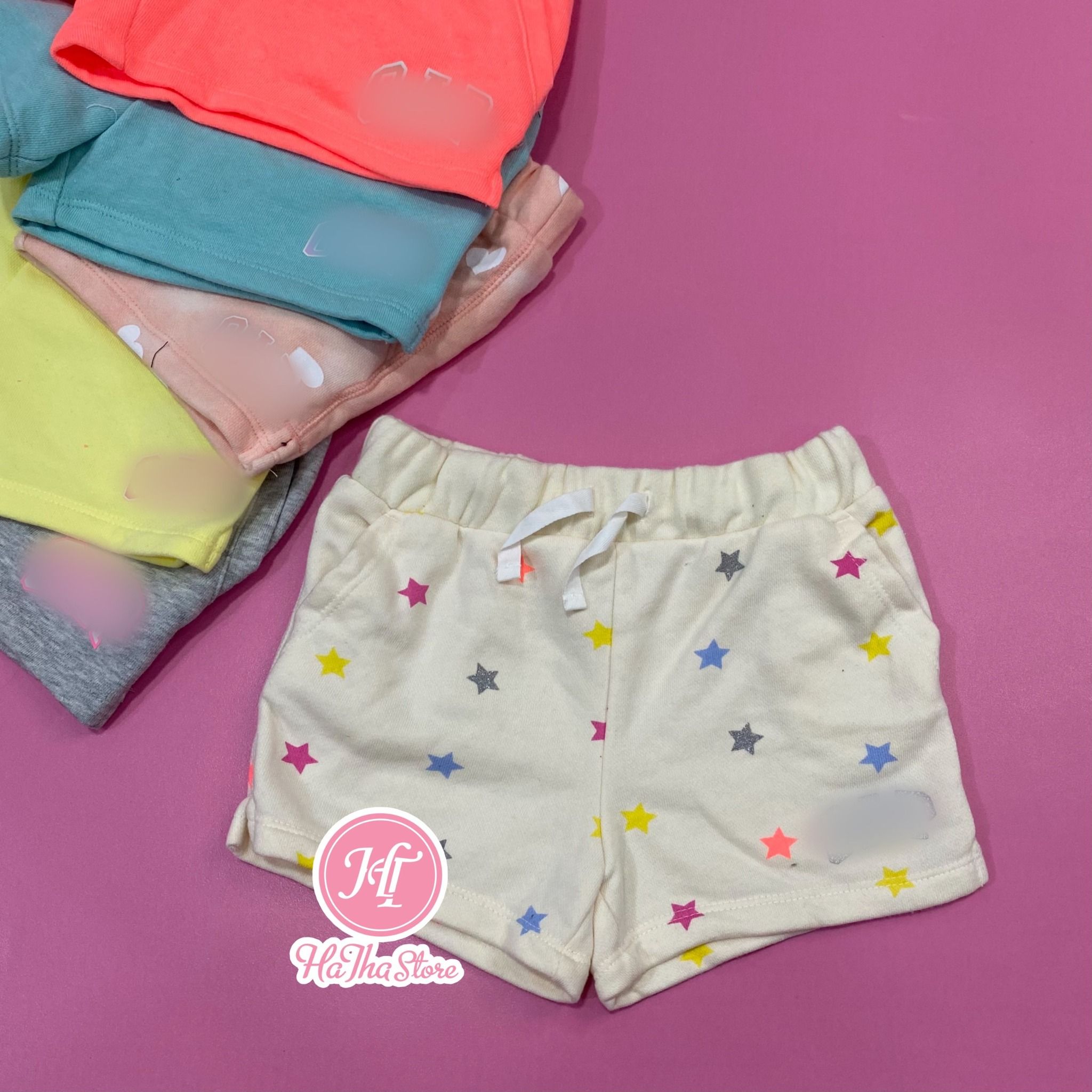 (X) Quần short thun G4P kem ngôi sao bé gáii 