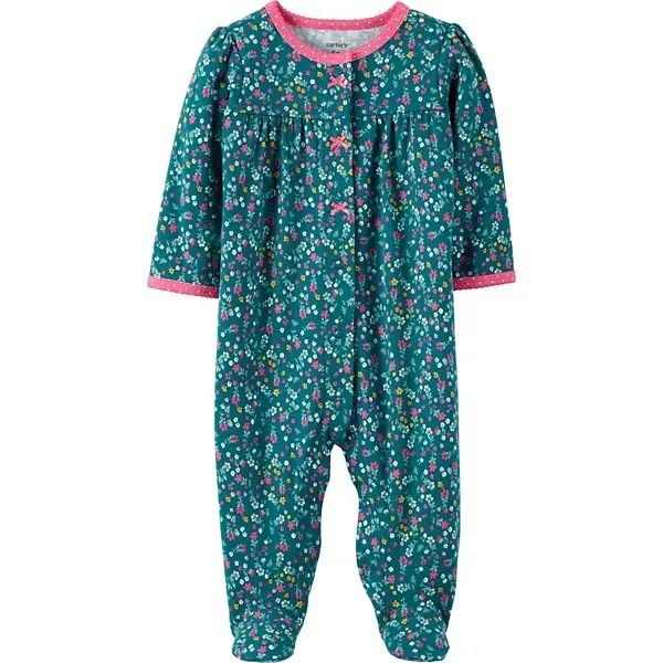  (3M) Body vớ C4RTER xanh hoa bé gái sz 3-5,5kg 