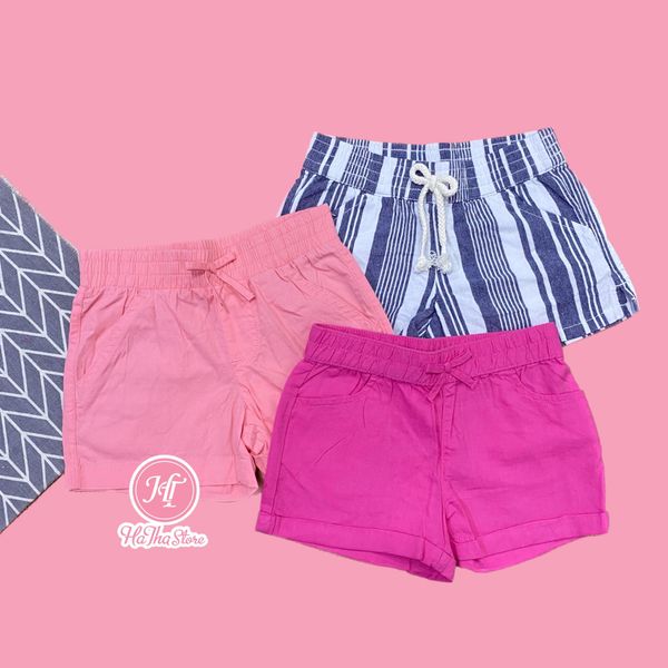  (4Y) Quần short thun hồng đậm bé gái 