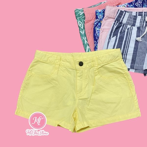  (10Y)Quần short kaki vàng bé gái 