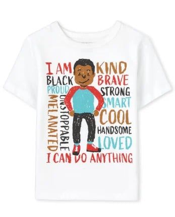  (18M) Áo thun PL4CE trắng im kind...bé trai 