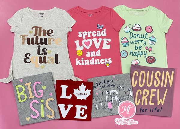  (5Y) Áo thun C4RTER hồng spreadlove bé gái 