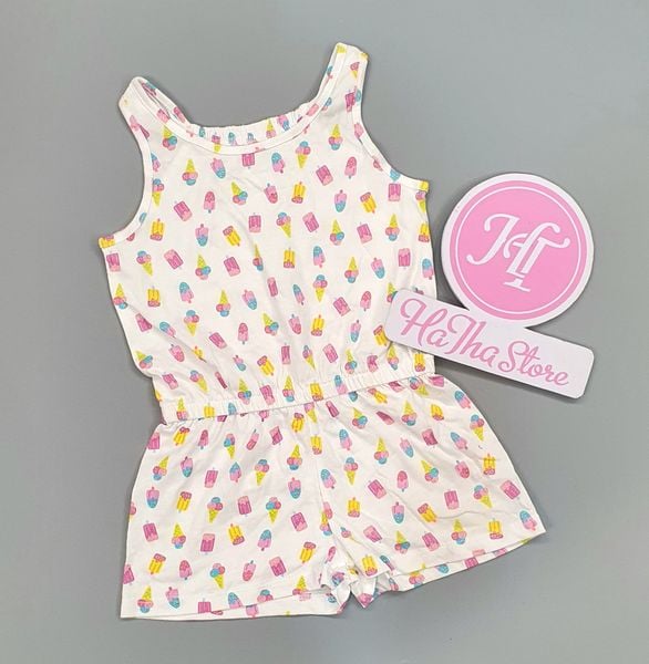  Jumpsuit trắng kem cho bé gái 