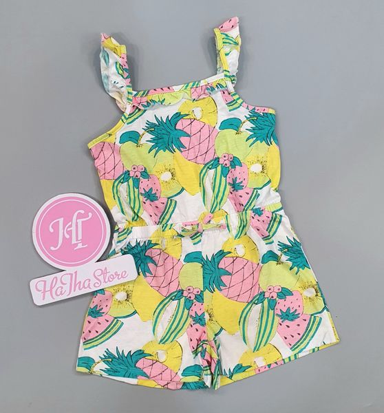  Jumpsuit trắng trái cây bé gái 