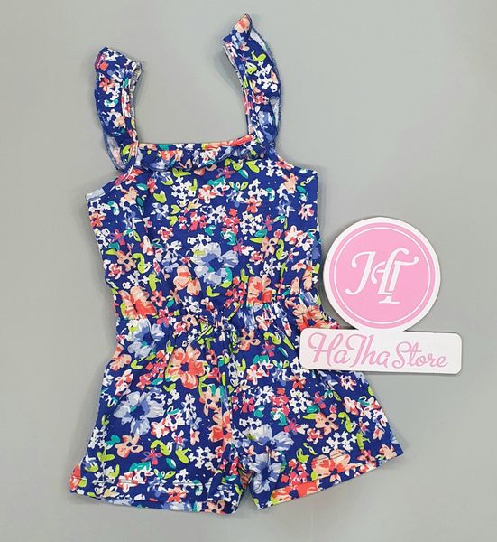  (10) Jumpsuit xanh hoa cho bé gái size 20-23kg 