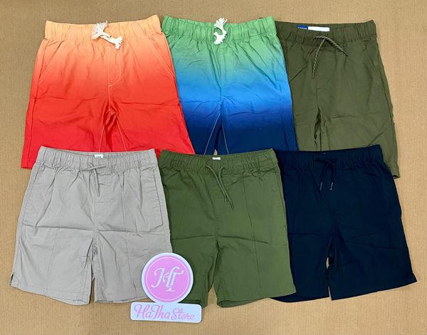  (26-29kg) Quần short vải dù G4P màu cam loang bé trai 