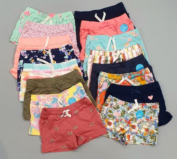  (10y) Quần short thun C4RTER cam chấm bi bé gái 