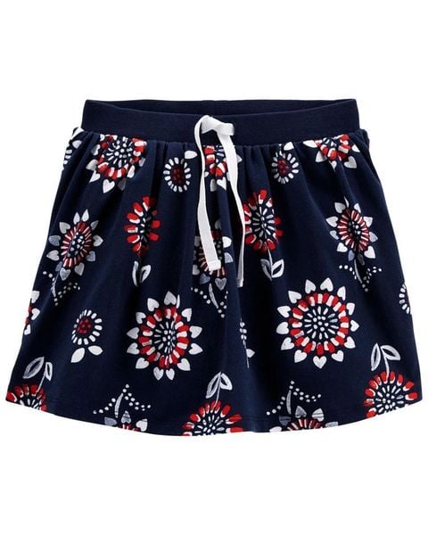  Chân váy C4RTER xanh đen hoa bé gái 