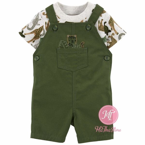  Yếm đùi C4RTER xanh rêu bé trai 