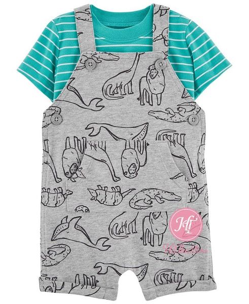  Yếm quần C4RTER xám thú bé trai 