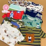  (18M) Bộ ngắn phôm ôm C4RTER xanh đen xe cẩu bé trai 