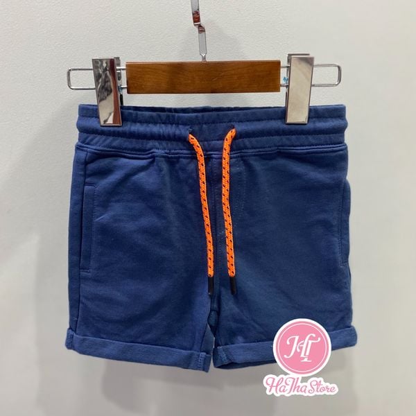  (24M) Quần short thun Yamp xanh đen trơn bé trai 