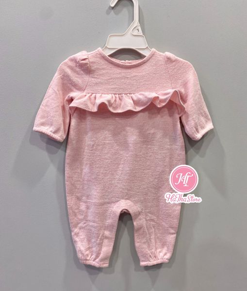  Body dài G4P màu hồng lót lông cho bé gái 