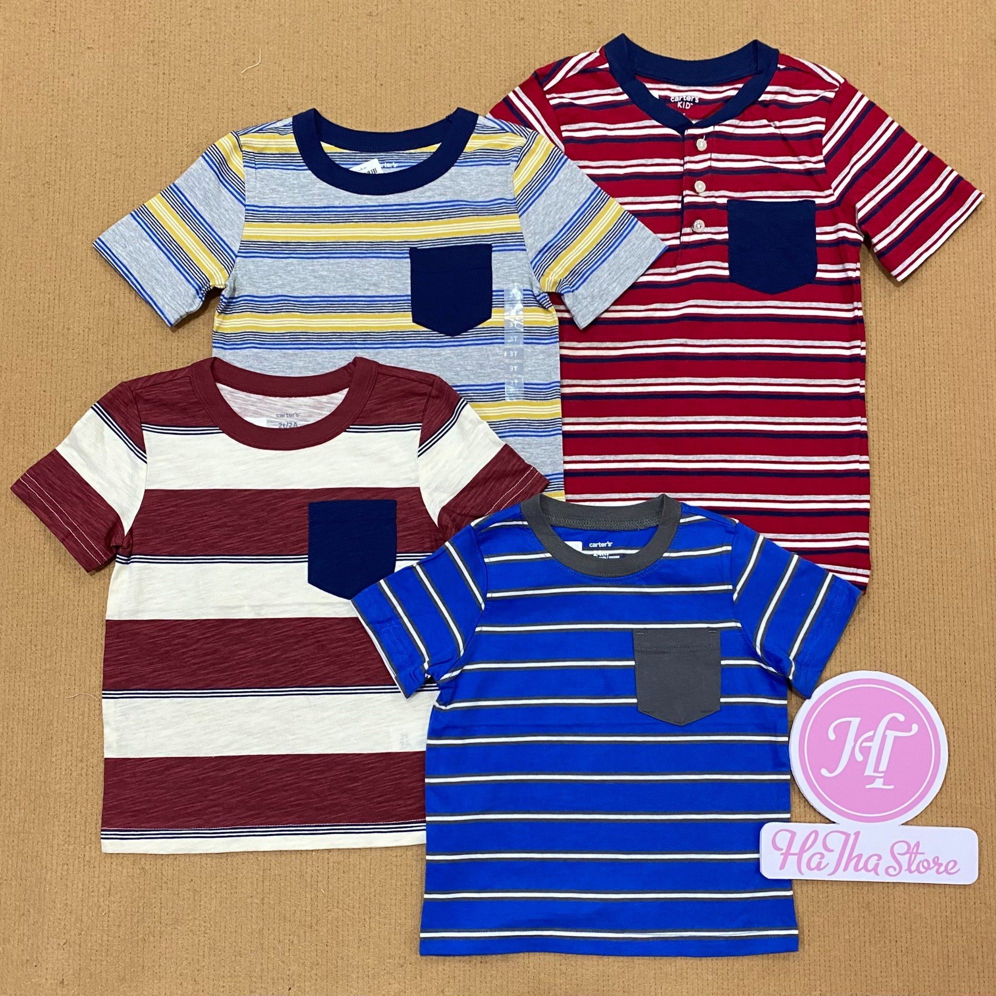  (5y) Áo thun C4RTER sọc đỏ bé trai 