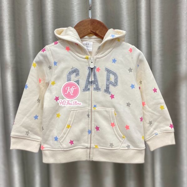  (11-13kg) Áo khoác G4P màu kem ngôi sao bé gái 