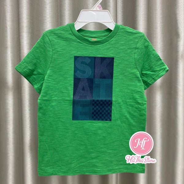  (Size S) Áo thun G4P xanh skate bé trai 