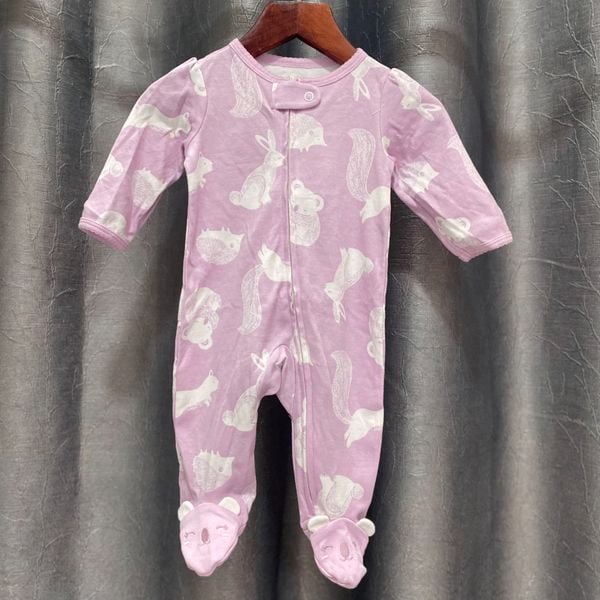  (6M) Body vớ C4RTER tím thỏ bé gái 5-7kg 