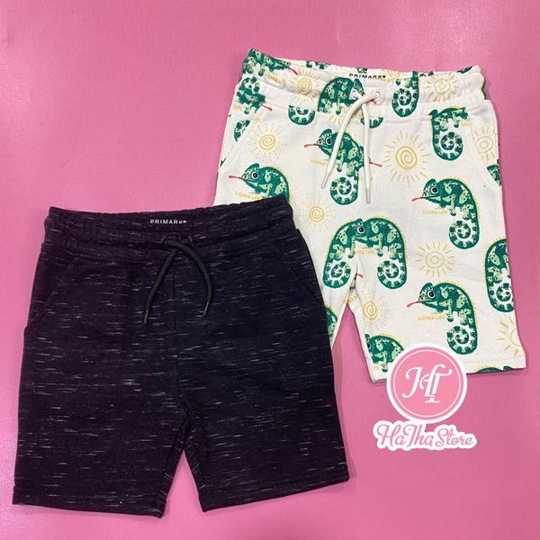  (6Y) Quần short thun Prim4rk trắng bé trai 