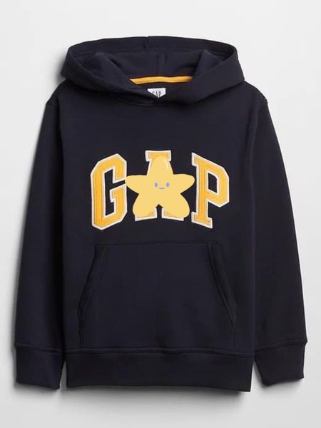  (Size L) Áo hoodie G4P xanh đen chữ vàng bé trai 
