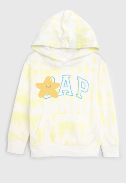  (Size S) Áo hoodie G4P trắng loang vàng bé trai 
