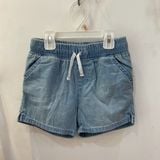  Quần short jean C&J xanh nhạt lưng thun rút bé gái 